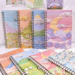 Aimilo Notebook A5 - 1 Paket 4 Pcs Buku Diary & Jurnal Aesthetic Sekolah (60 Lembar)