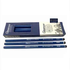 Pensil 2B Amanda Hijau Biru - 1 Lusin (Untuk Ujian Komputer)